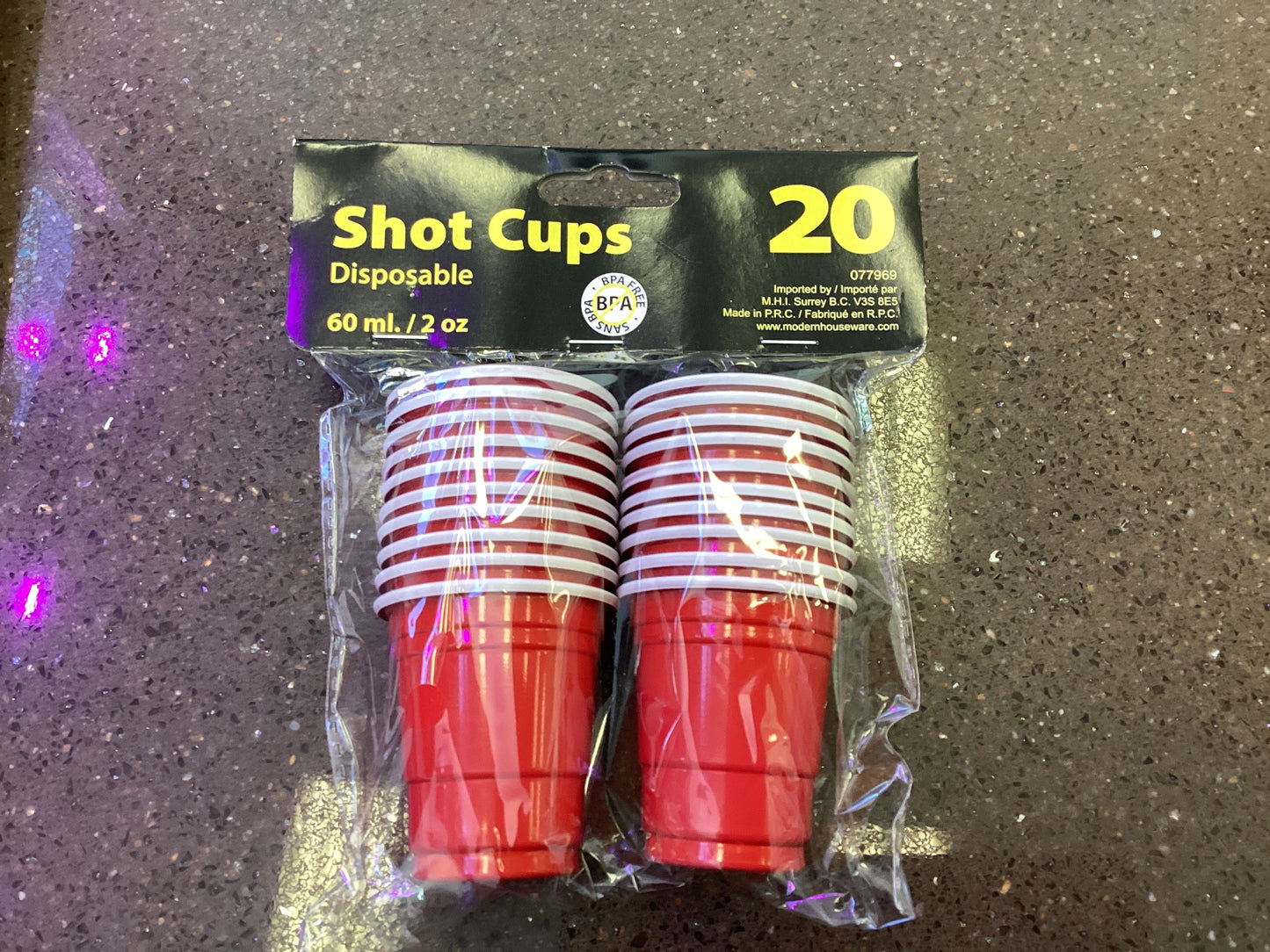 Shot Cups Disposable Red 20