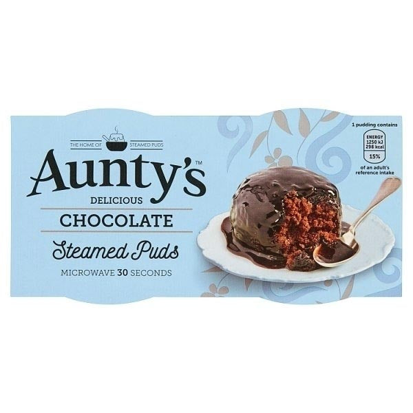 Aunty's Pudding Chocolate Fudge British (2x95g)