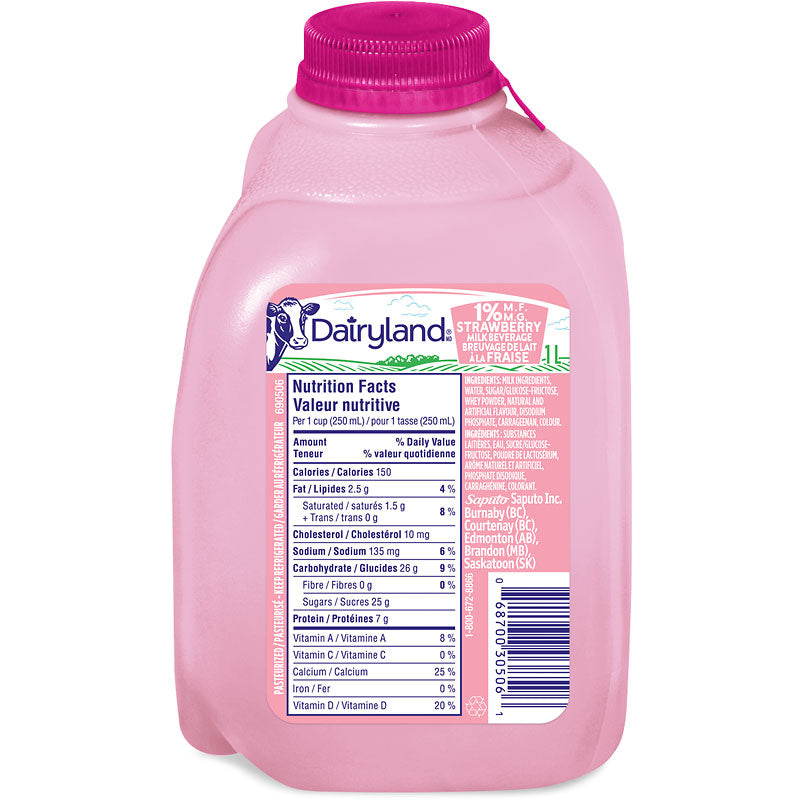 Dairyland Strawberry Milk Jug 1L