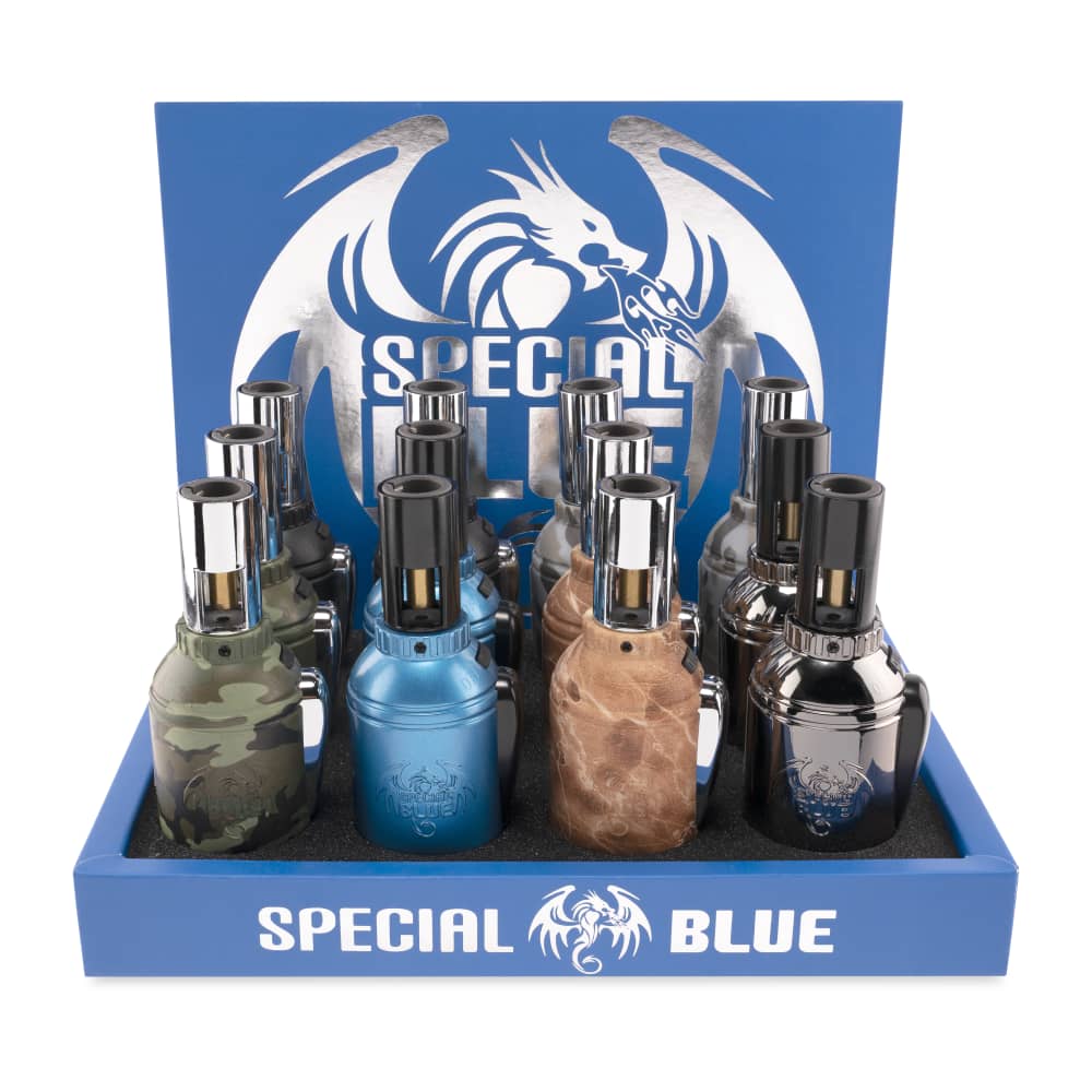 Special Blue Grenade Mini Butane Gas Torch Lighters