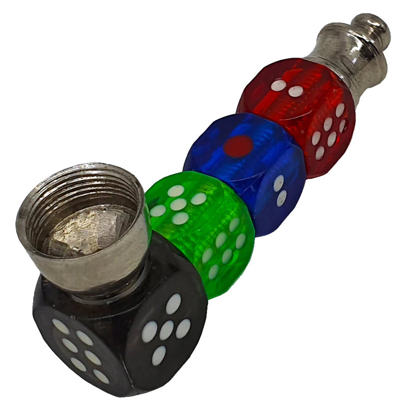 Headway Designs Premium Metal 4 Inches Yahtzee Dice Smoking Pipe