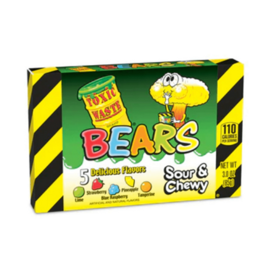 Toxic Waste Sour & Chewy Bears Assorted TB 3oz