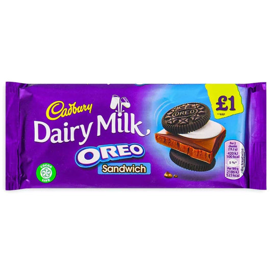 Cadbury Dairy Milk Oreo Sandwich pm British 96g