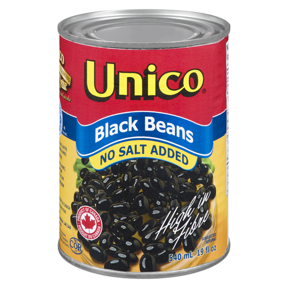 Unico Black Beans No Salt Added (19oz)