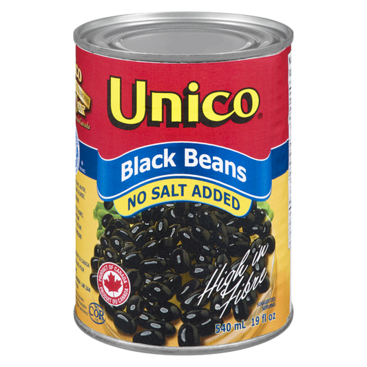 Unico Black Beans No Salt Added (19oz)