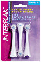 Interplak Replacement Brush Heads 3pk