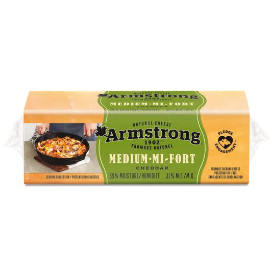 Armstrong Cheese Block Med Cheddar 200g