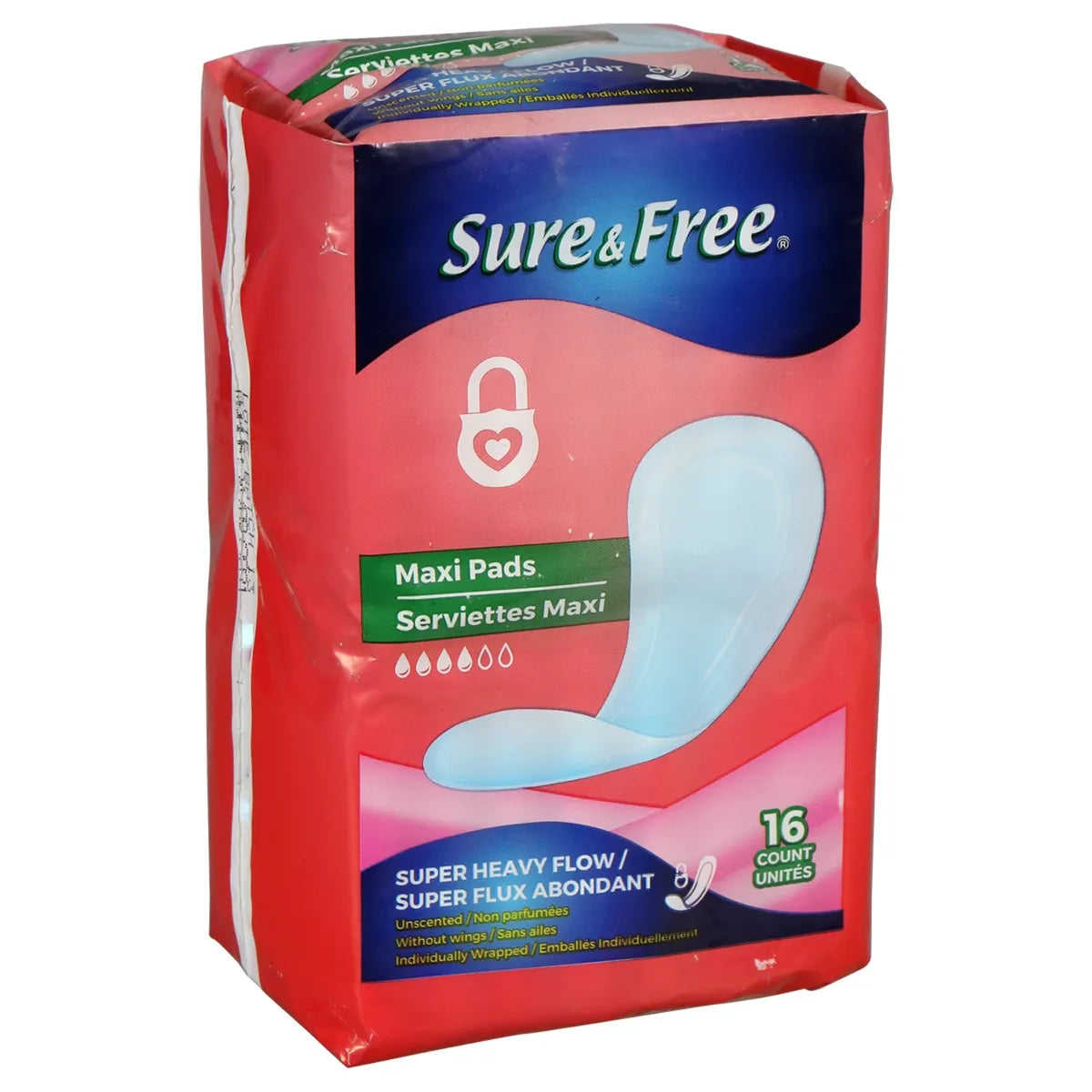 Sure & Free Maxi Pads 16PK