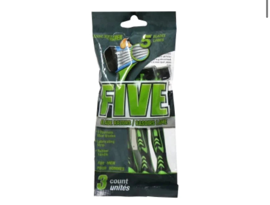 Assured For Men 5 Blade Razors 3PK