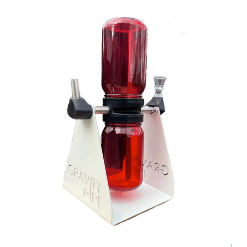 GRAVITY PIPE DUAL CHAMBER GLASS WATER PIPE - 1890 GRAMS - 12.5 INCHES