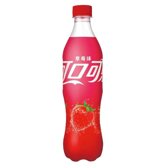 Coca Cola Strawberry Chinese Plastic Bottle 330ml