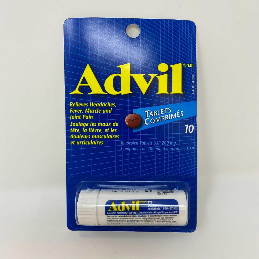 Advil Regular Strength 10 Tablet Card
