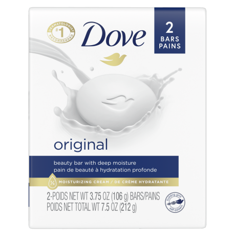 DOVE BAR SOAP WHITE (2 Pack)