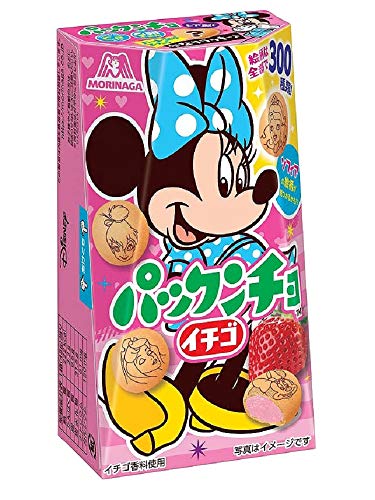 Morinaga Pakkuncho Disney Strawberry Filled Biscuits Japanese 47g