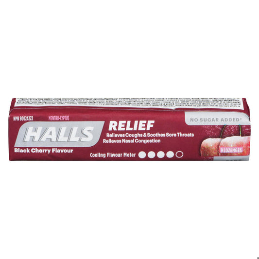 HALLS SUCROSE FREE BLACK CHERR