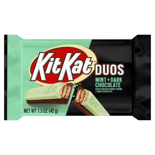 Hershey Kit Kat Duo Dark Chocolate Mint Bar 1.5oz