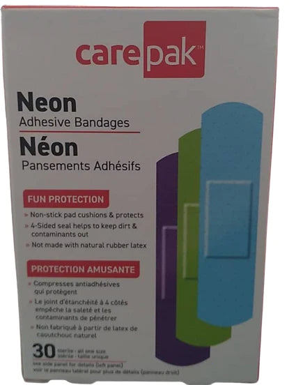 Care Pak Neon Bandaids 30pk