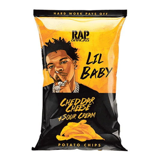 Rap Snacks Lil Baby Cheddar Cheese & Sour Cream Potato Chips 2.5oz